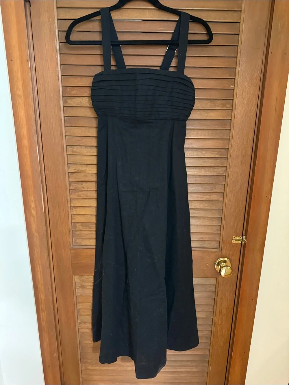 Abercrombie & Fitch Black linen Emerson Maxi Dress